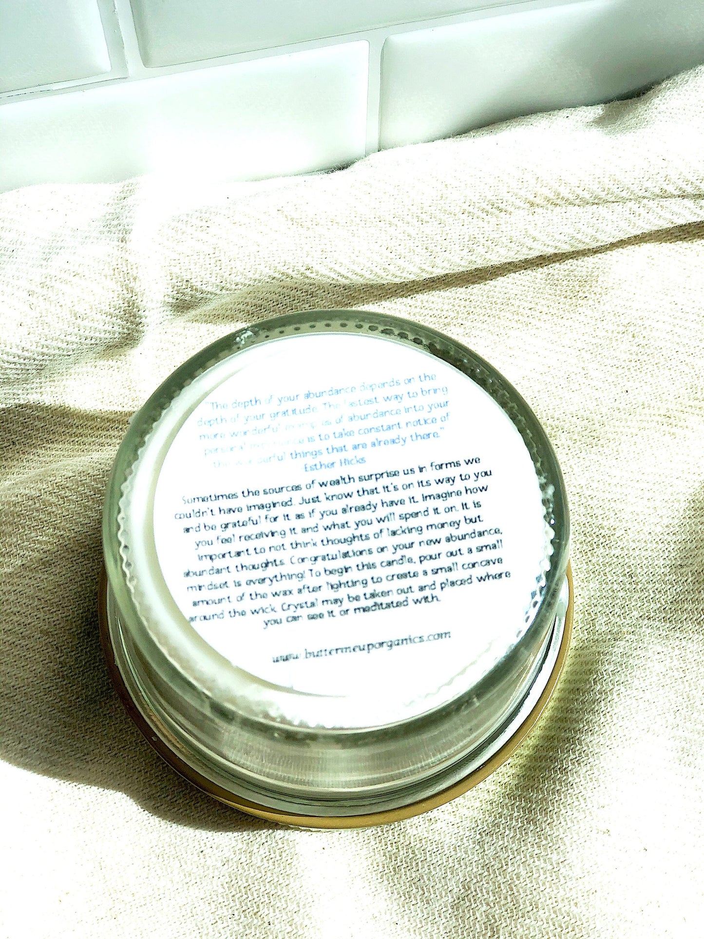 Abundance Candle / Intention Candle / Hand Poured
