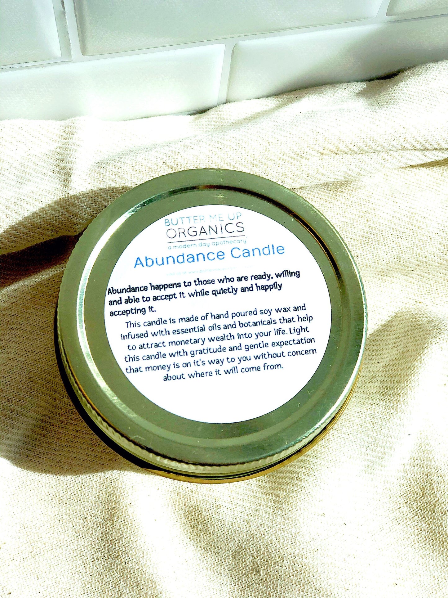 Abundance Candle / Intention Candle / Hand Poured