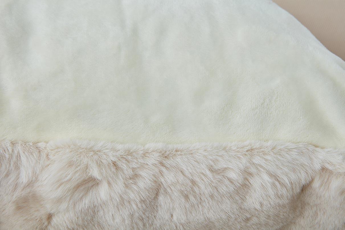 Agnes Luxury Beige Chinchilla Faux Fur Pillow