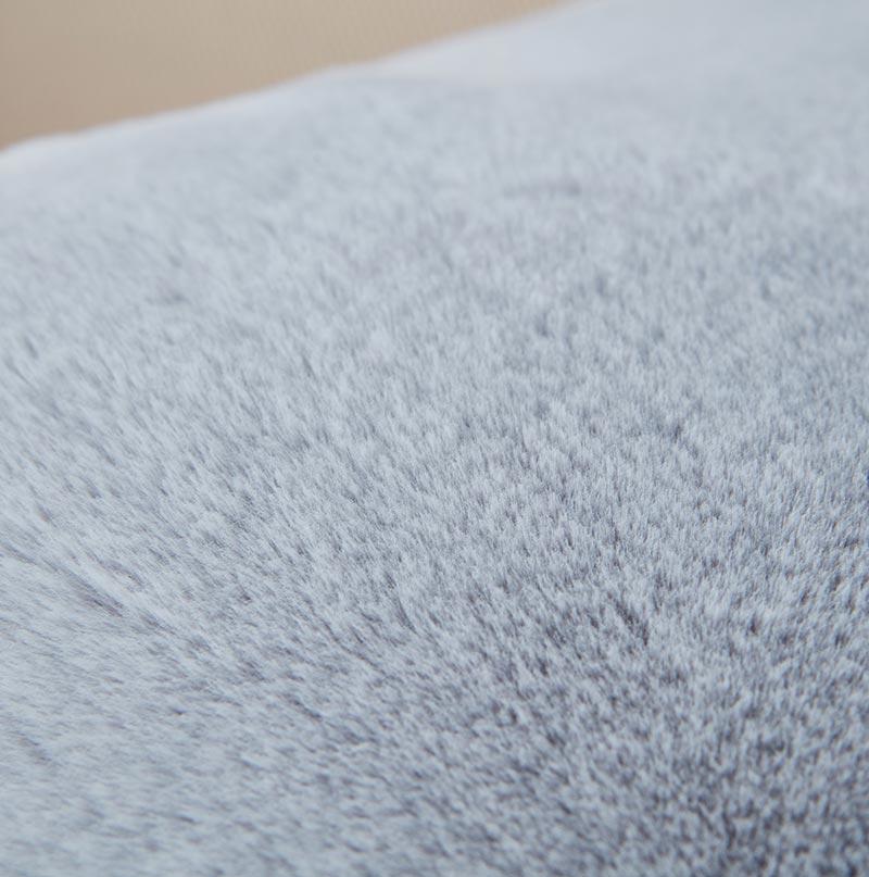 Agnes Luxury Gray Chinchilla Faux Fur Pillow