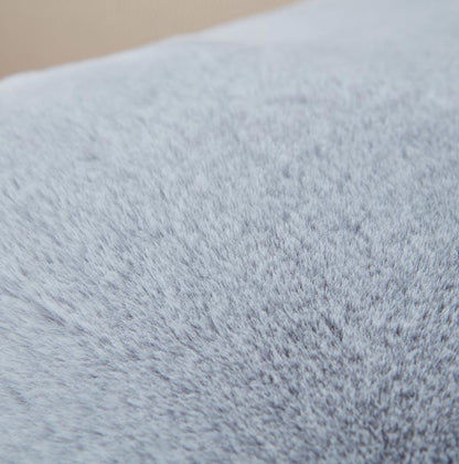 Agnes Luxury Gray Chinchilla Faux Fur Pillow